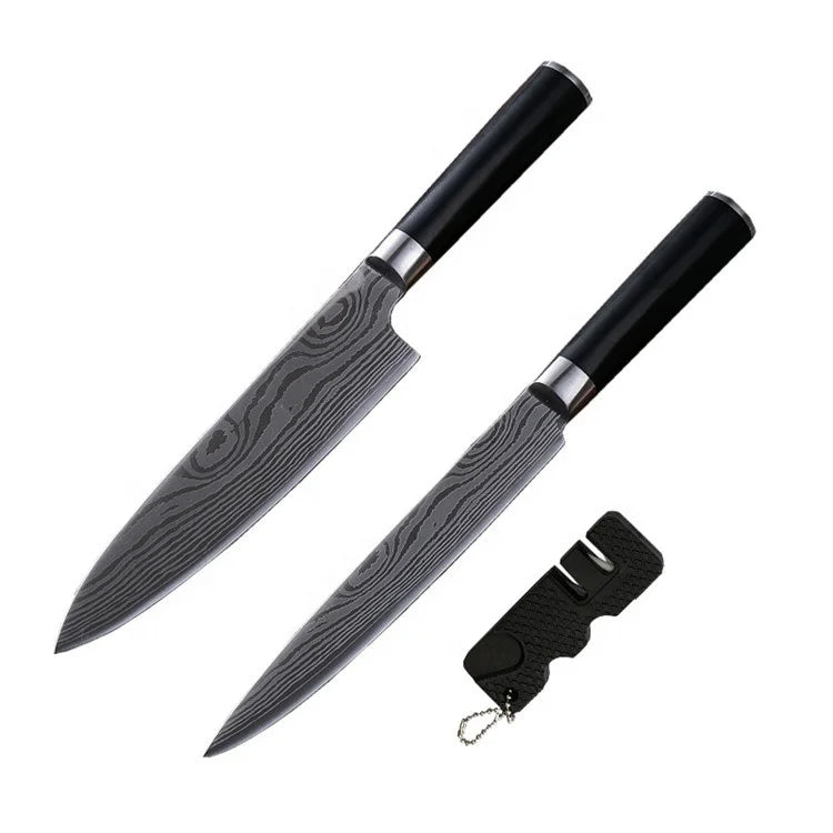 2PCS Best Quality Japanese Santoku Chef Kitchen Knive set with Gift box - VIP Hardware Store