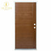 36 In. X 80 In. Medium Oak Right - Hand Inswing Contemporary Teak Stained Fiberglass Prehung Front Door - VIP Hardware Store