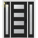 68.5 In. X 81.75 In. Celeste Right - Hand Inswing 4 - Lite Frosted Modern Painted Steel Prehung Front Door with Sidelites - VIP Hardware Store