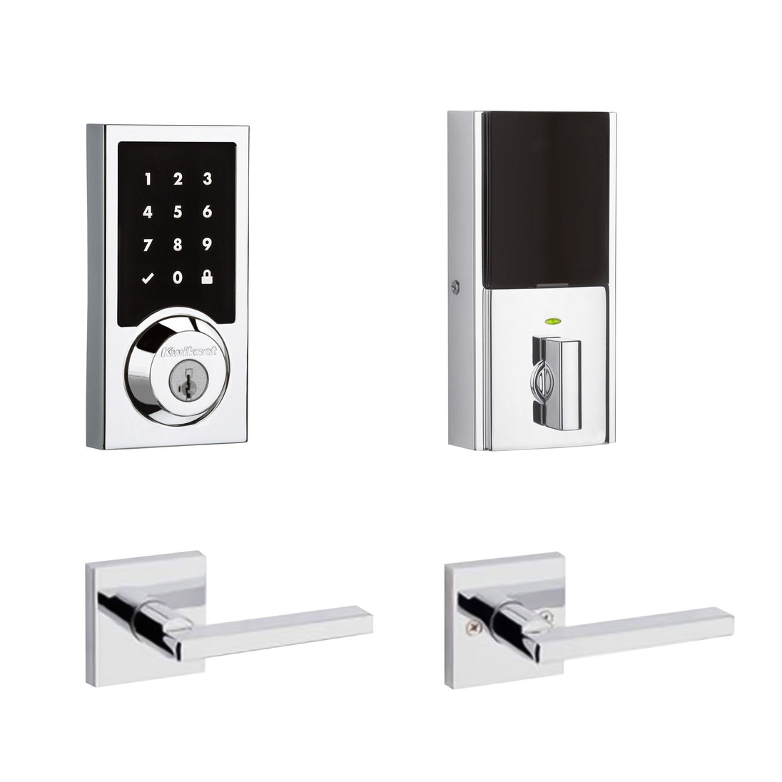 916 Contemporary Z - Wave Smart Lock with Halifax Lever - VIP Hardware Store