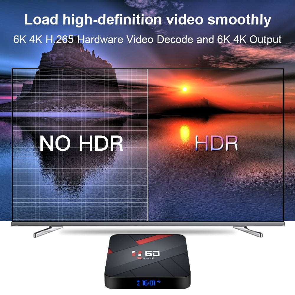 HONGTOP Android 10.0 TV BOX 4GB 64GB 6K Voice Assistant 1080P Video TV