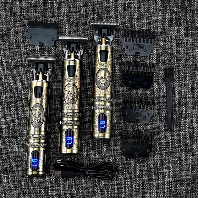 Vintage T9 Electric Hair Clipper Hair Cutting Machine Professional Men'S Electric Shaver Rechargeable Barber Trimmer for Men USB