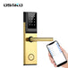 American standard security, keyless code, card reader, unlock electronic smart digital hotel house door lock. Works with WIFI and Bluetooth - VIP Hardware Store