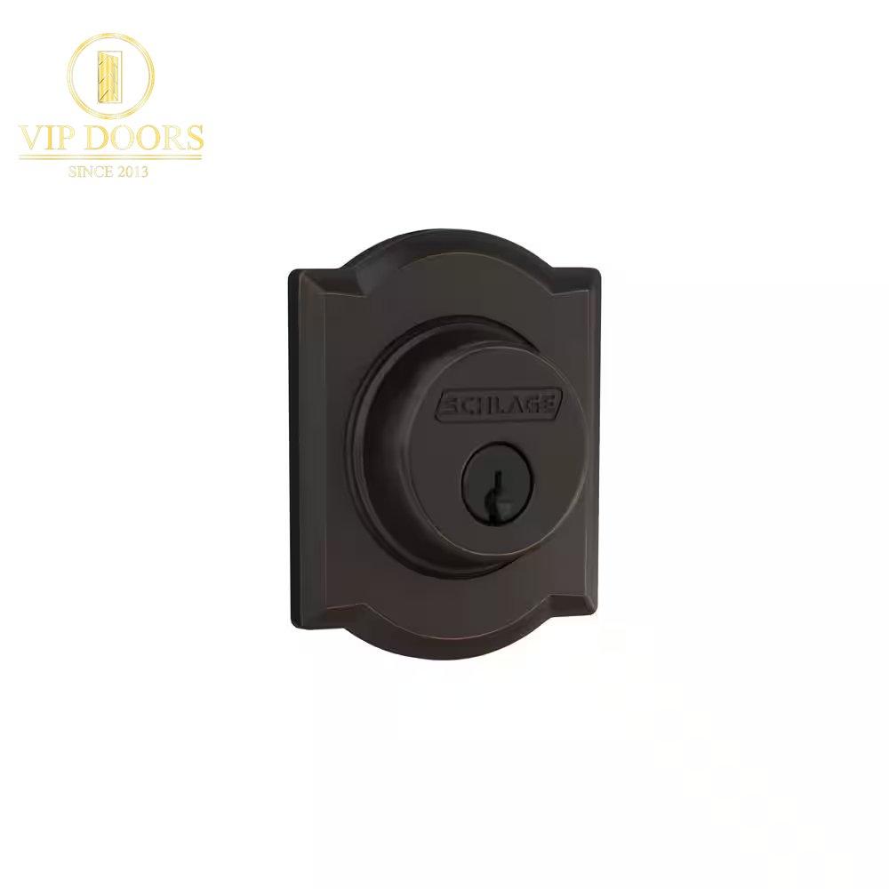 B60 Series Camelot Aged Bronze Single Cylinder Deadbolt Certified Highest for Security and Durability - VIP Hardware Store