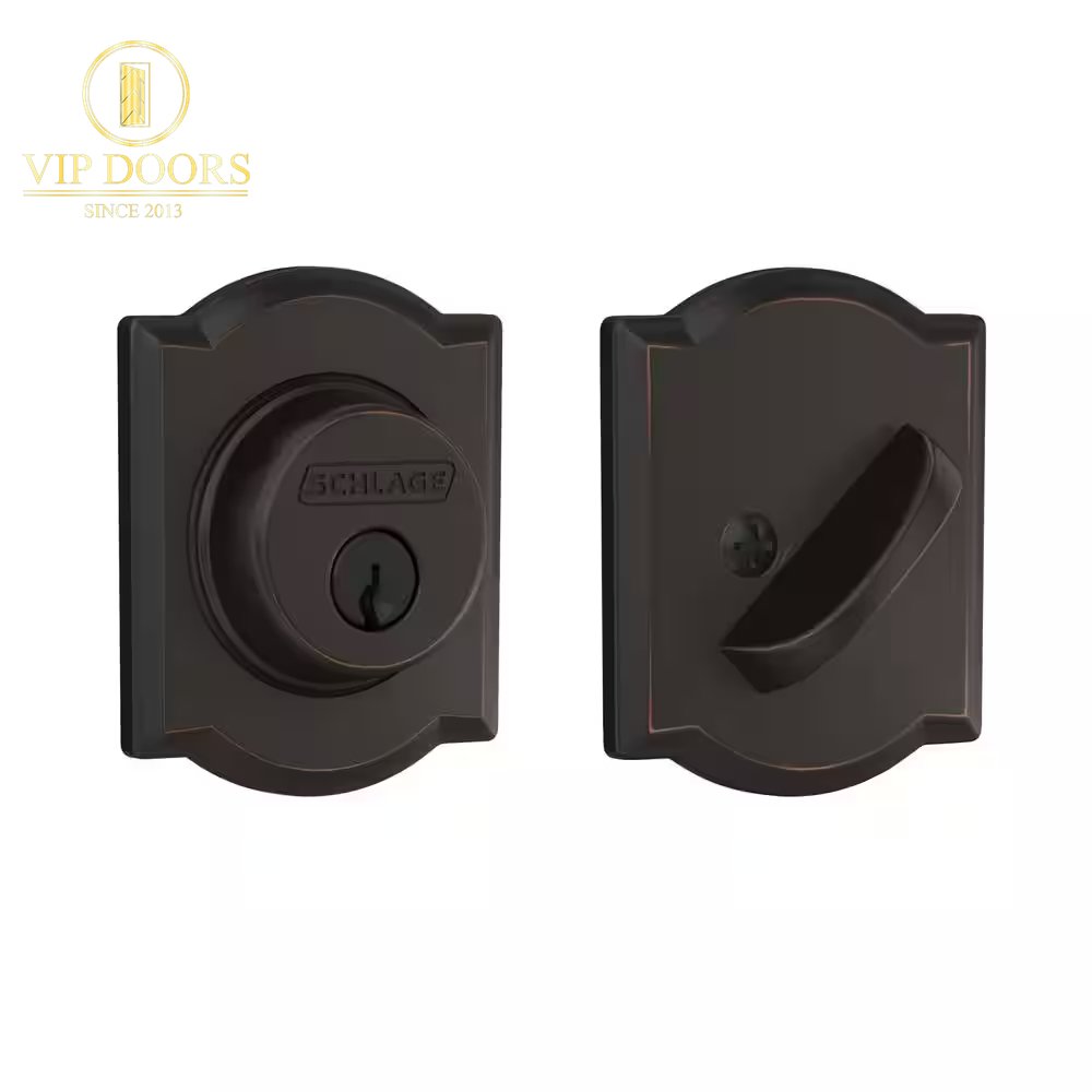 B60 Series Camelot Aged Bronze Single Cylinder Deadbolt Certified Highest for Security and Durability - VIP Hardware Store