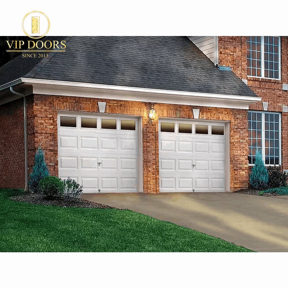 Classic Collection 9 Ft. X 7 Ft. 6.5 R - Value Insulated White Garage Door with Plain Windows - VIP Hardware Store