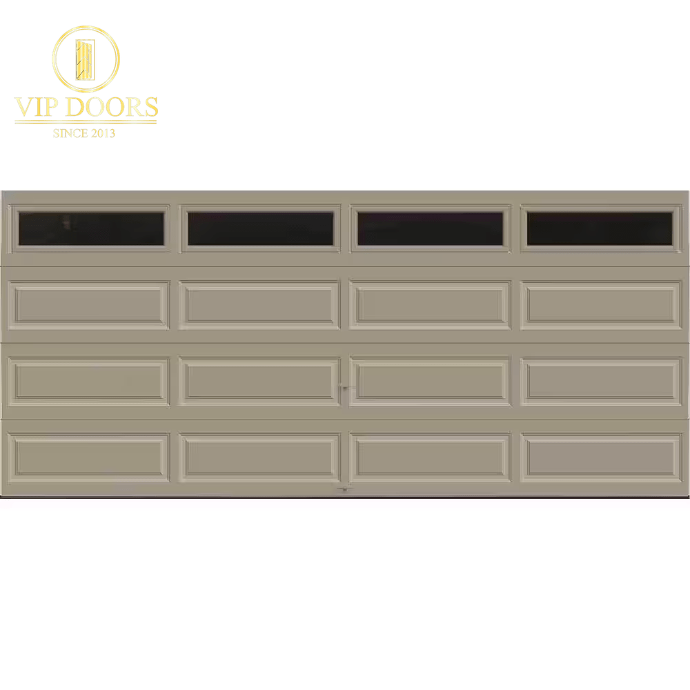 Classic Collection 9 Ft. X 7 Ft. 6.5 R - Value Insulated White Garage Door with Plain Windows - VIP Hardware Store