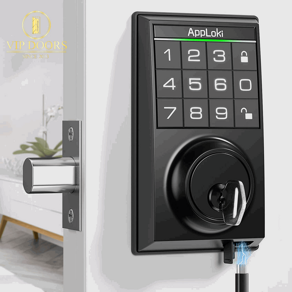 Smart Lock, Electronic Keypad Deadbolt Lock, Keyless Entry Door Lock with Auto-Lock, 100 User Codes, Anti-Peeping Password, Easy to Install and Program, Keypad Door Lock for Home Bedroom