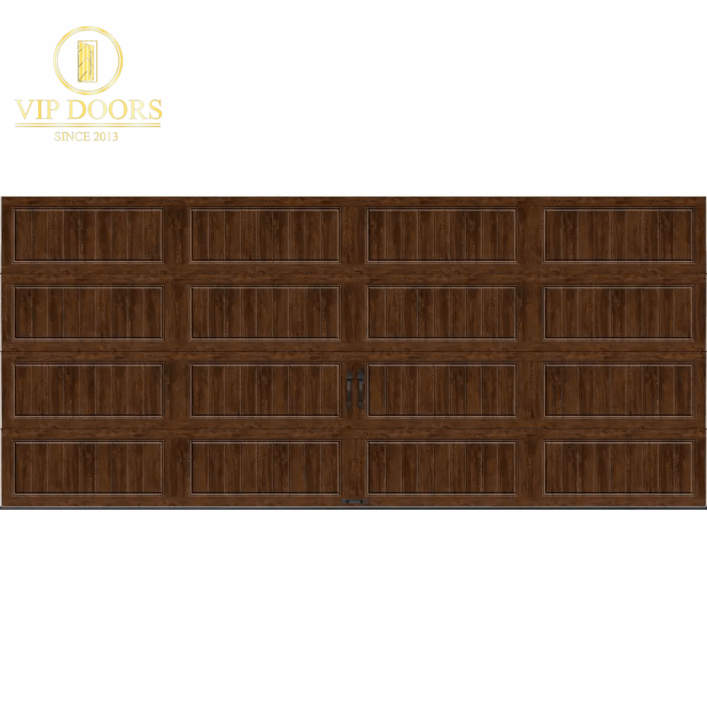 Gallery Collection 8 Ft. X 7 Ft. 18.4 R-Value Intellicore Insulated Solid Ultra-Grain Walnut Garage Door