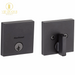 Downtown Low Profile Iron Black Square Single Cylinder Contemporary Deadbolt Featuring Smartkey Security