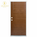 36 In. X 80 In. Medium Oak Right-Hand Inswing Contemporary Teak Stained Fiberglass Prehung Front Door