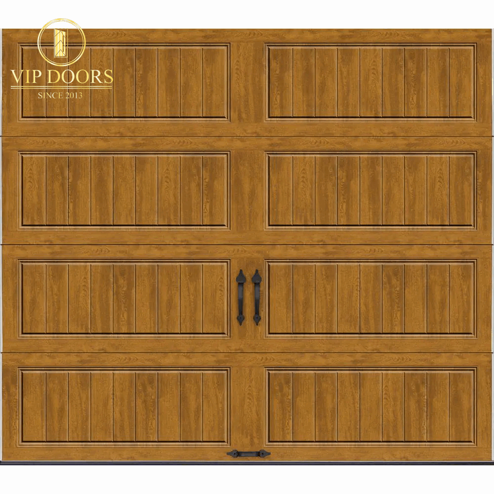 Gallery Collection 8 Ft. X 7 Ft. 18.4 R-Value Intellicore Insulated Solid Ultra-Grain Walnut Garage Door