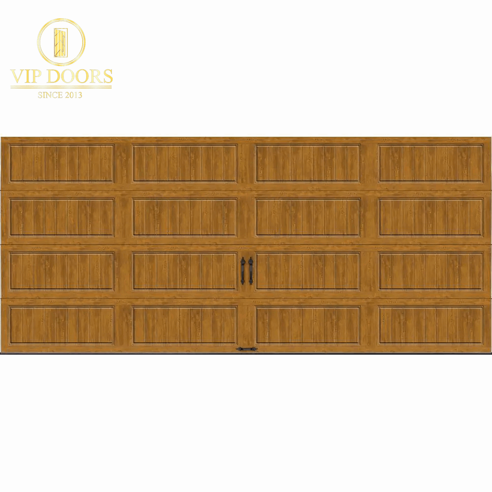 Gallery Collection 8 Ft. X 7 Ft. 18.4 R-Value Intellicore Insulated Solid Ultra-Grain Walnut Garage Door