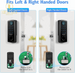 Fingerprint Smart Lock, Keypad Door Lock with Deadbolt, Keyless Entry Door Lock with Bluetooth APP, Front Door Lock Works with Alexa Voice, Fob, E-Key and Code, Auto-Lock for Home Apartment