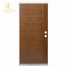 36 In. X 80 In. Medium Oak Right-Hand Inswing Contemporary Teak Stained Fiberglass Prehung Front Door