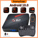 HONGTOP Android 10.0 TV BOX 4GB 64GB 6K Voice Assistant 1080P Video TV Receiver Wifi 2.4G&5G Bluetooth Smart TV Box Set Top Box