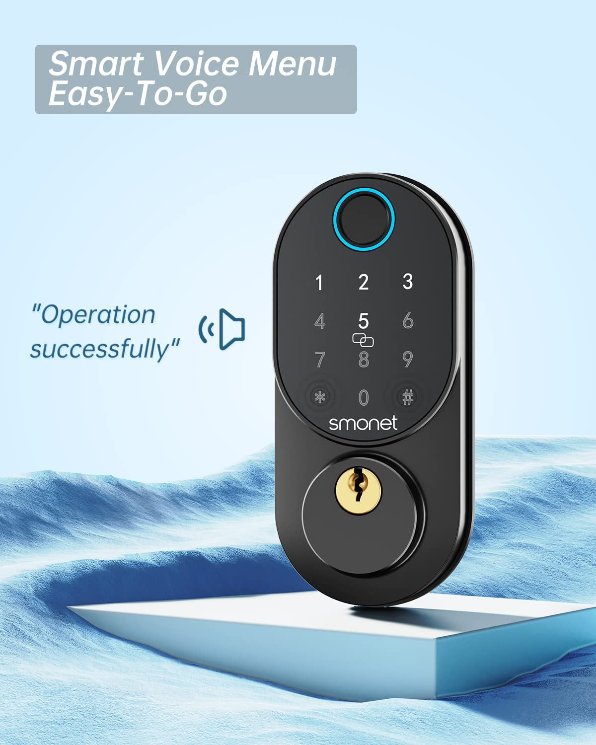 Keyless Entry Door Locks with Keypads, Smart Fingerprint Front Door Lock with Touchscreen Auto Lock,Electronic Digital Biometric Deadbolt Support IC Card, Code,Key Wireless Home Combination Lock