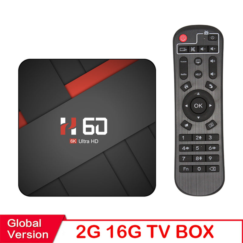 HONGTOP Android 10.0 TV BOX 4GB 64GB 6K Voice Assistant 1080P Video TV Receiver Wifi 2.4G&5G Bluetooth Smart TV Box Set Top Box