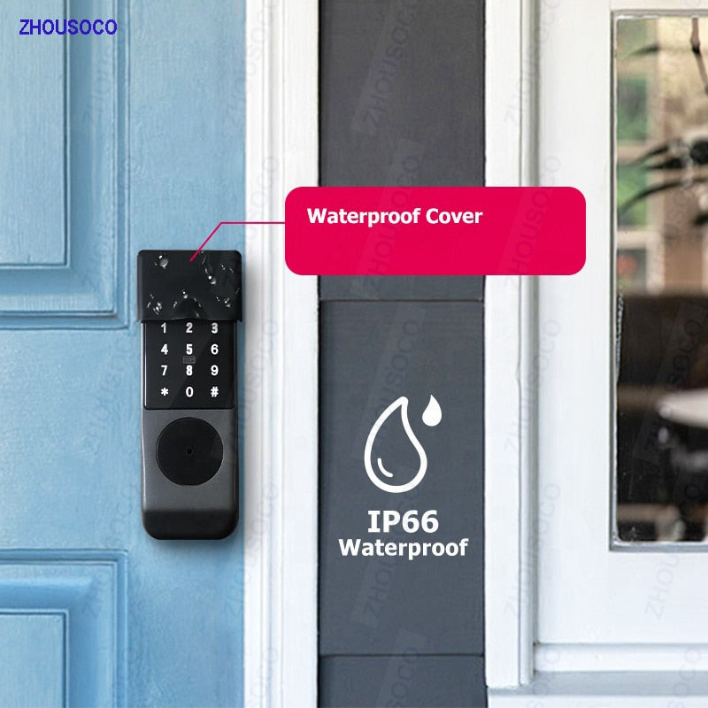 Fingerprint Lock Waterproof Tuya Wifi Remote Control Bluetooth TTLock App Card Digital Code Keyless Electronic Smart Door Lock - VIP Hardware Store