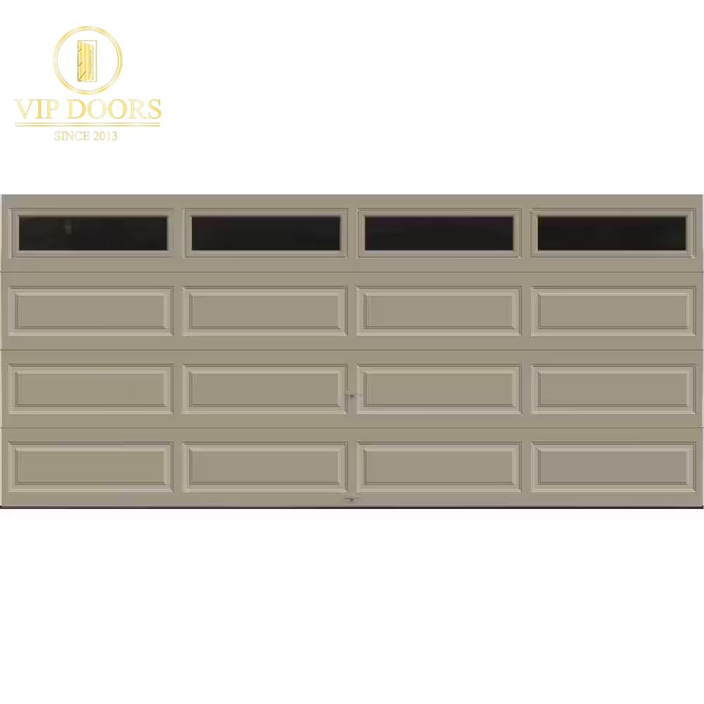 Classic Collection 9 Ft. X 7 Ft. 6.5 R-Value Insulated White Garage Door with Plain Windows