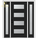 68.5 In. X 81.75 In. Celeste Right-Hand Inswing 4-Lite Frosted Modern Painted Steel Prehung Front Door with Sidelites