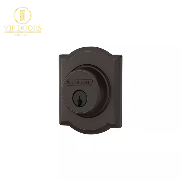 B60 Series Camelot Aged Bronze Single Cylinder Deadbolt Certified Highest for Security and Durability