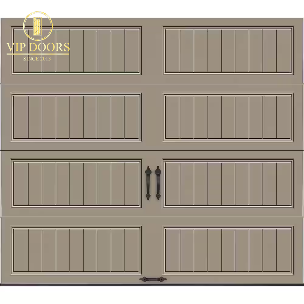 Gallery Collection 8 Ft. X 7 Ft. 18.4 R-Value Intellicore Insulated Solid Ultra-Grain Walnut Garage Door